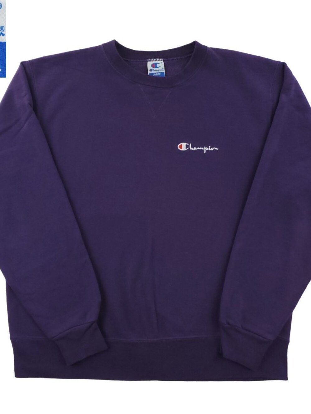 Champion Vintage Crewneck Sweatshirt USA Embroidered Fleece Script Logo Large